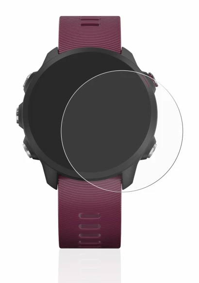 Image de l'appareil Garmin Forerunner 245 avec une grande variété de protections d'écran.