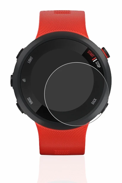Image de l'appareil Garmin Forerunner 45 avec une grande variété de protections d'écran.