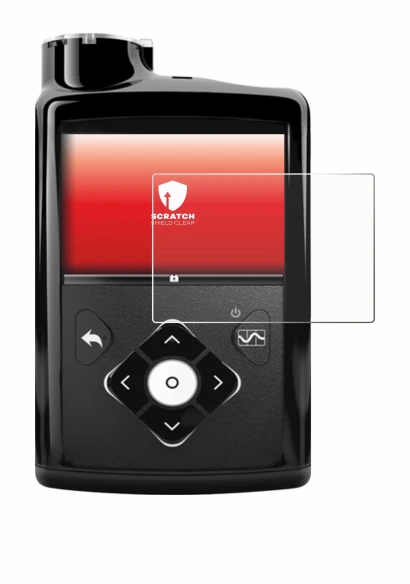 Image de l'appareil Medtronic Minimed 670G avec une grande variété de protections d'écran.