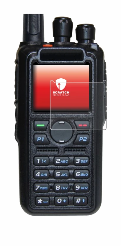 Image de l'appareil AnyTone AT-D878UV Plus avec une grande variété de protections d'écran.
