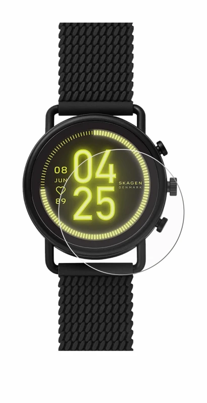Image de l'appareil Skagen Smartwatch Falster 3 avec une grande variété de protections d'écran.