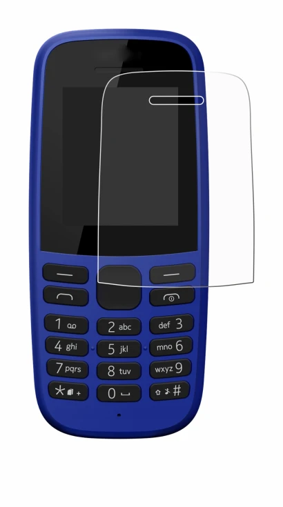 Image de l'appareil Nokia 105 DS 2019 avec une grande variété de protections d'écran.