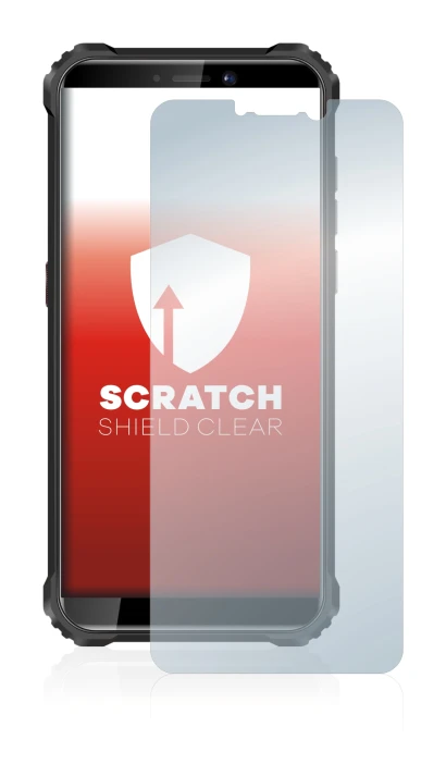 Image de l'appareil Oukitel WP5 avec une grande variété de protections d'écran.