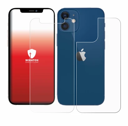 Image de l'appareil Apple iPhone 12 mini (Avant+Arrière) avec une grande variété de protections d'écran.