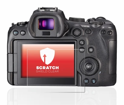 Image de l'appareil Canon EOS R6 avec une grande variété de protections d'écran.