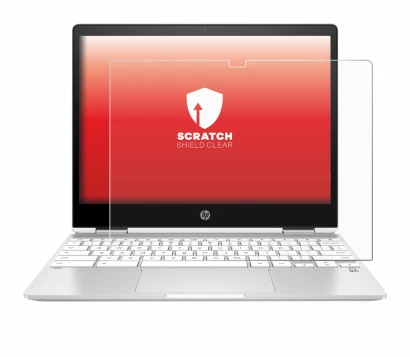 Image de l'appareil HP Chromebook x360 12b-ca0005nf avec une grande variété de protections d'écran.
