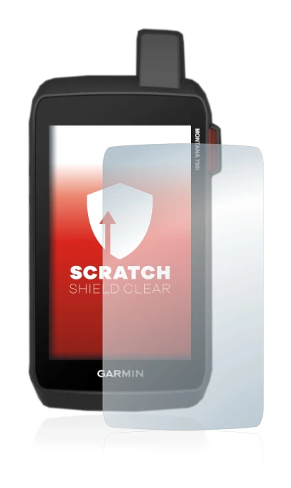 Image de l'appareil Garmin Montana 750i avec une grande variété de protections d'écran.