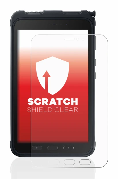 Image de l'appareil Samsung Galaxy Tab Active 3 avec une grande variété de protections d'écran.