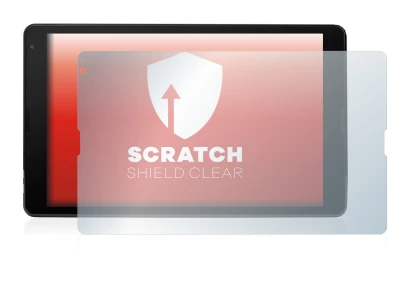 Image de l'appareil MEDION Lifetab E10420 avec une grande variété de protections d'écran.
