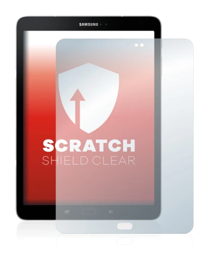 Image de l'appareil Samsung Galaxy Tab S3 avec une grande variété de protections d'écran.