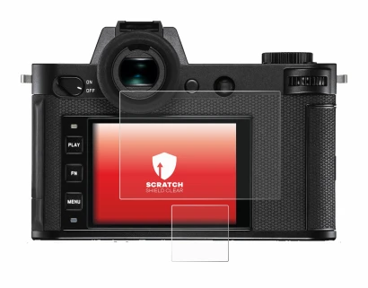 Image de l'appareil Leica SL2-S avec une grande variété de protections d'écran.