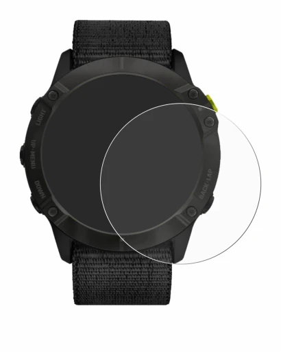 Image de l'appareil Garmin Enduro avec une grande variété de protections d'écran.