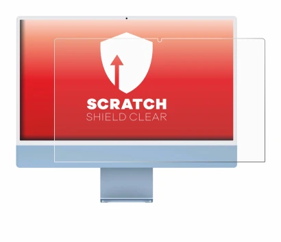 Image de l'appareil Apple iMac 24" M1 2021 avec une grande variété de protections d'écran.