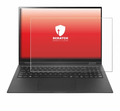 Image de l'appareil LG gram 16'' 2-in-1 Touch avec une grande variété de protections d'écran.