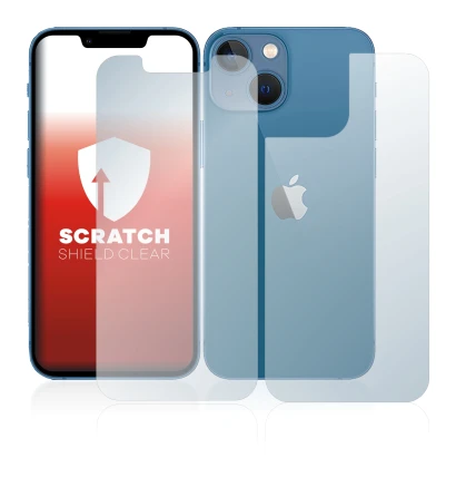 Image de l'appareil Apple iPhone 13 mini (Avant+Arrière) avec une grande variété de protections d'écran.