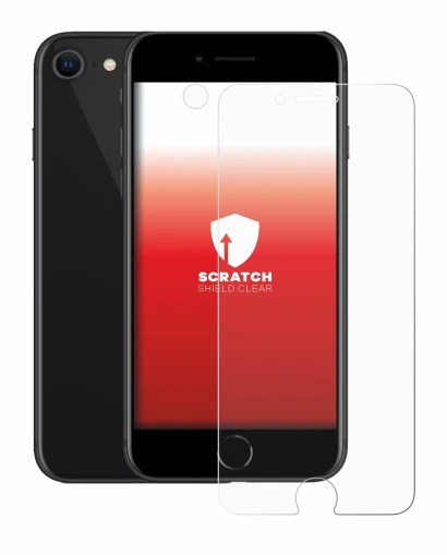 Image de l'appareil Apple iPhone SE 2 2020 (Avant+Caméra) avec une grande variété de protections d'écran.