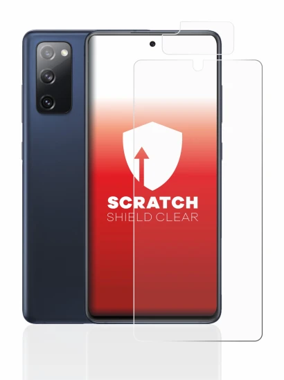 Image de l'appareil Samsung Galaxy S20 FE (Avant+Caméra) avec une grande variété de protections d'écran.