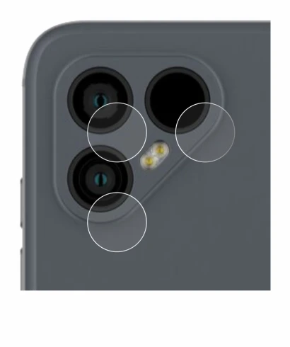 Image de l'appareil Fairphone 4 (Caméra UNIQUEMENT) avec une grande variété de protections d'écran.