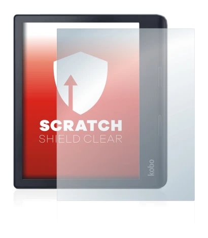 Image de l'appareil Kobo Sage avec une grande variété de protections d'écran.