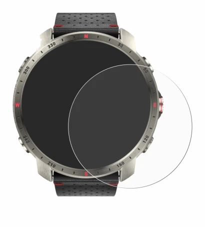 Image de l'appareil Polar Grit X Pro Titan avec une grande variété de protections d'écran.