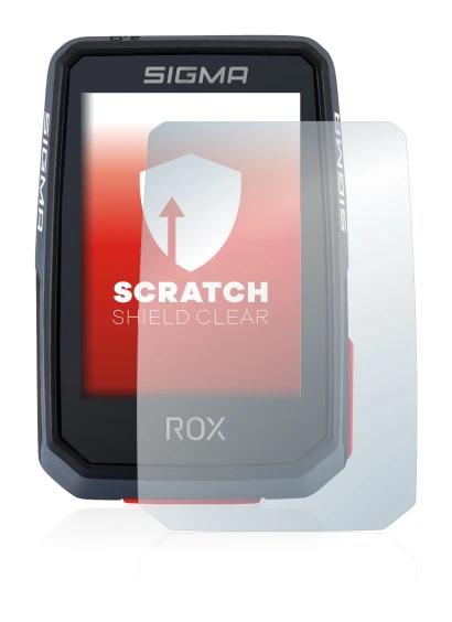 Image de l'appareil Sigma ROX 2.0 avec une grande variété de protections d'écran.