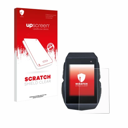 Face avant d’un emballage produit avec le logo de la marque upscreen. À côté, l’appareil Sigma ROX 11.1 Evo est représenté ave