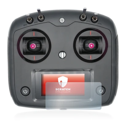Image de l'appareil FlySky FS-i6S avec une grande variété de protections d'écran.