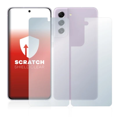 Image de l'appareil Samsung Galaxy S21 FE 5G (Avant+Arrière) avec une grande variété de protections d'écran.