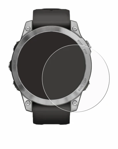 Image de l'appareil Garmin Fenix 7 (47 mm) avec une grande variété de protections d'écran.