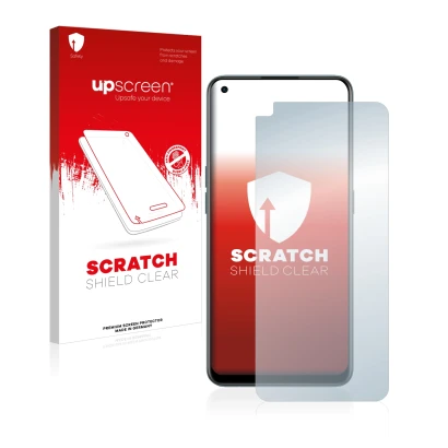 Face avant d’un emballage produit avec le logo de la marque upscreen. À côté, l’appareil OnePlus Nord CE 2 5G est représenté a