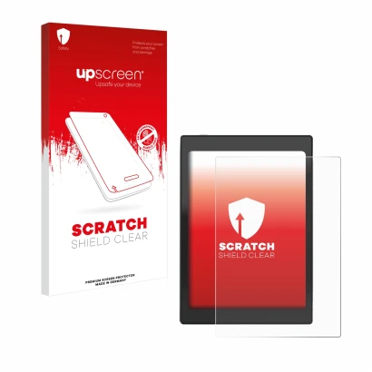 Face avant d’un emballage produit avec le logo de la marque upscreen. À côté, l’appareil Boox Nova Air C est représenté avec l