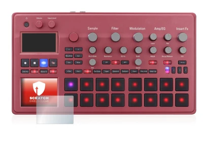 Image de l'appareil KORG electribe Sampler avec une grande variété de protections d'écran.
