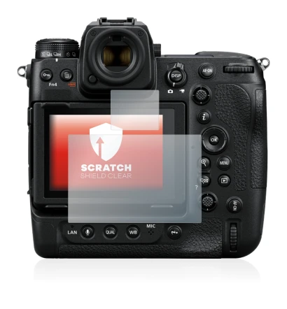 Image de l'appareil Nikon Z 9 (Affichage + affichage des épaules) avec une grande variété de protections d'écran.