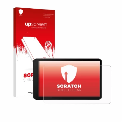 Face avant d’un emballage produit avec le logo de la marque upscreen. À côté, l’appareil Garmin DriveCam 76 est représenté ave