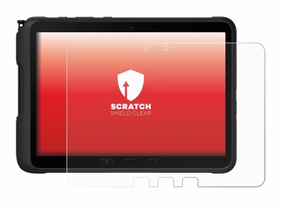 Image de l'appareil Samsung Galaxy Tab Active 4 Pro avec une grande variété de protections d'écran.