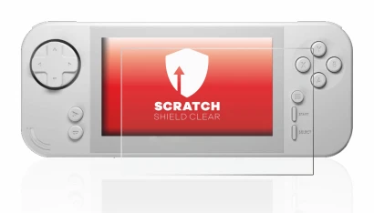 Image de l'appareil Evercade EXP avec une grande variété de protections d'écran.