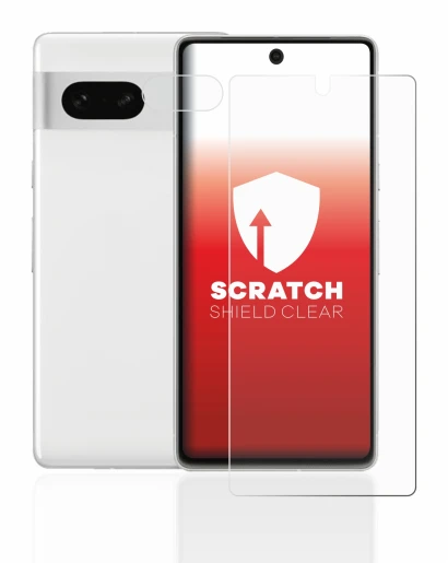 Image de l'appareil Google Pixel 7 (Avant+Caméra) avec une grande variété de protections d'écran.