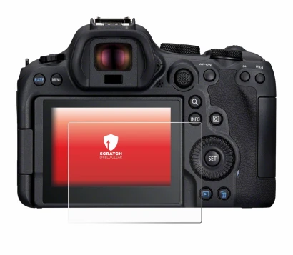 Image de l'appareil Canon EOS R6 Mark II avec une grande variété de protections d'écran.