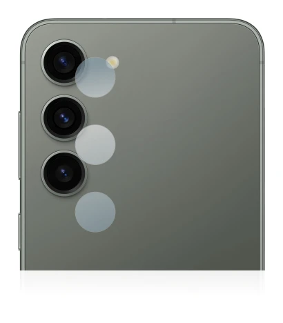 Image de l'appareil Samsung Galaxy S23 (Caméra UNIQUEMENT) avec une grande variété de protections d'écran.