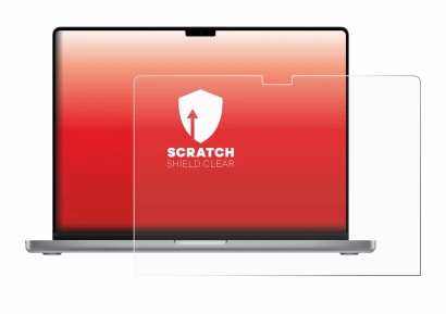 Image de l'appareil Apple MacBook Pro 16" 2023 avec une grande variété de protections d'écran.