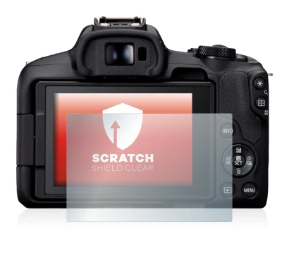 Image de l'appareil Canon EOS R50 avec une grande variété de protections d'écran.