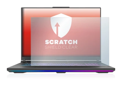 Image de l'appareil ASUS ROG Strix G18 G814 2023 avec une grande variété de protections d'écran.