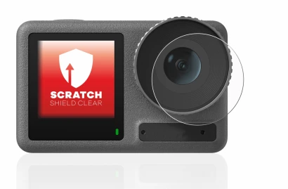 Image de l'appareil DJI Osmo Action 3 (Lentille) avec une grande variété de protections d'écran.