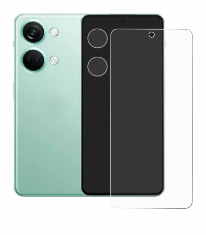 Image de l'appareil OnePlus Nord 3 5G (Avant+Caméra) avec une grande variété de protections d'écran.