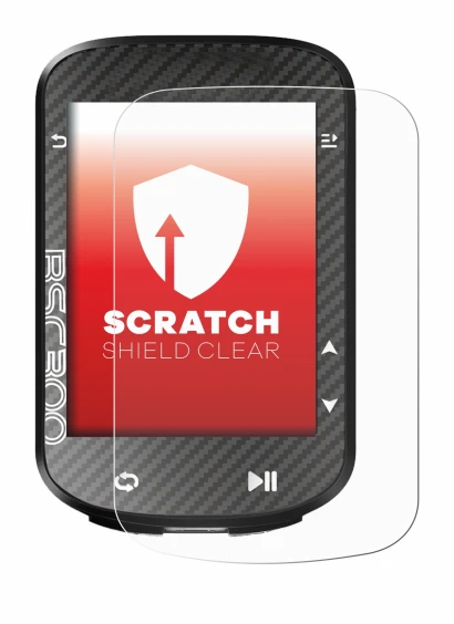 Image de l'appareil iGPSPORT BSC300 avec une grande variété de protections d'écran.