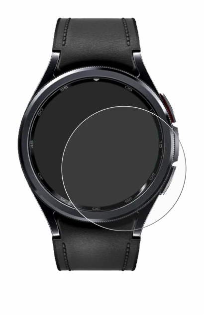 Image de l'appareil Samsung Galaxy Watch 6 Classic (43 mm) avec une grande variété de protections d'écran.