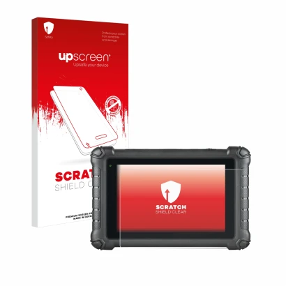 Face avant d’un emballage produit avec le logo de la marque upscreen. À côté, l’appareil Autel MaxiDAS DS900 est représenté av