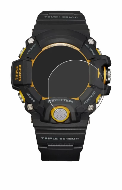 Image de l'appareil Casio G-Shock GW-9400Y-1 avec une grande variété de protections d'écran.