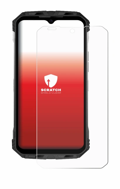 Image de l'appareil Doogee S110 avec une grande variété de protections d'écran.