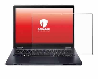 Image de l'appareil Acer TravelMate Spin P4 14" 16:10 avec une grande variété de protections d'écran.